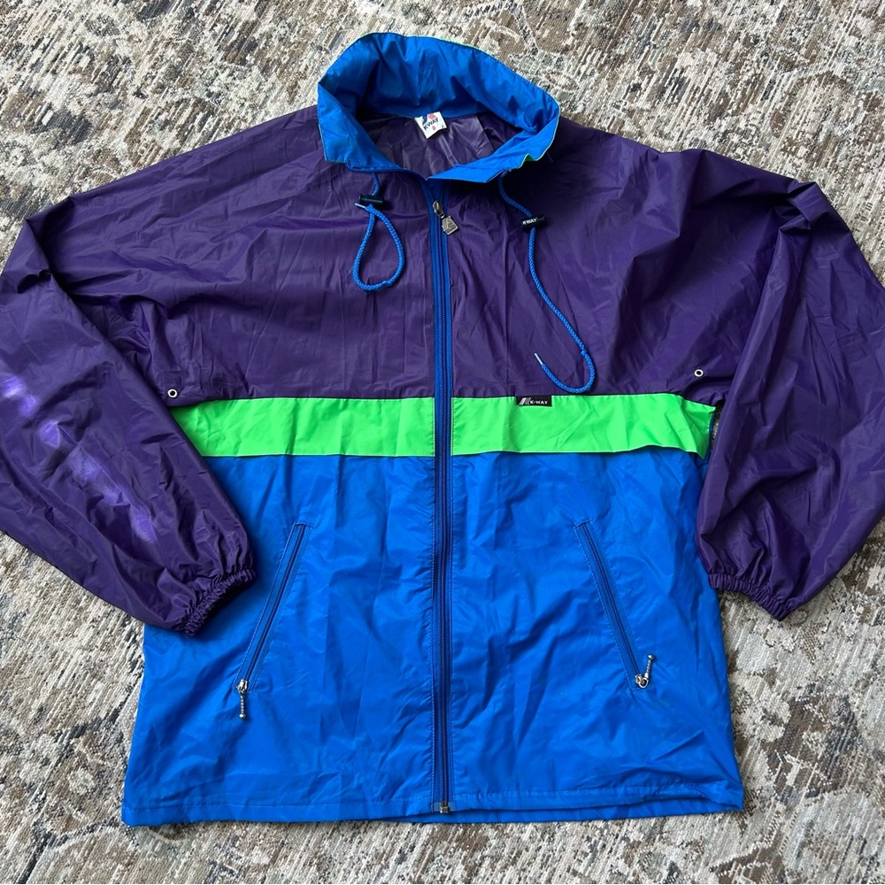 Vintage K-Way Colorblock Windbreaker Jacket